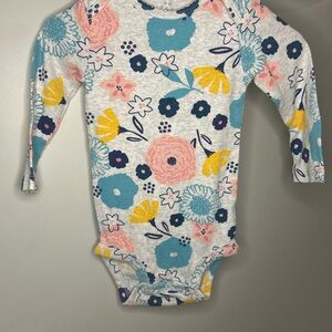 6 For $10 Carter's Multicolor Floral Long Sleeve Bodysuit
